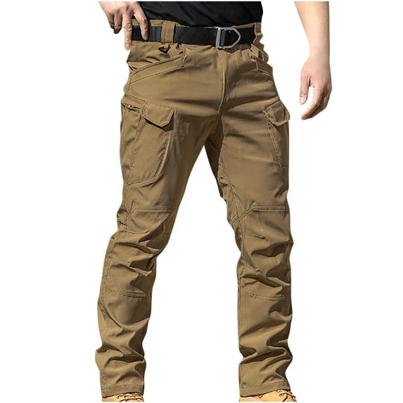 Tactical Waterproof Pants For Men Cargo Tactical Hiking Pants Multi Pockets Stretch Quick Dry Lightweight Work Trousers