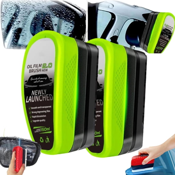 Tactical Windshield Cleaner, Bloame- Bloame Glass Cleaning Board - All-Powerful Oil Film Eraser for Automotive Windows/Side Mirrors, Freeze-Proof -40°C Operation, Automotive-Grade Deep Cleaning