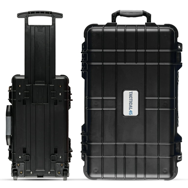 Tactical45 Hard Case with Foam - 22.4 x 14in Wheelable Lockable Protective  Cases 
