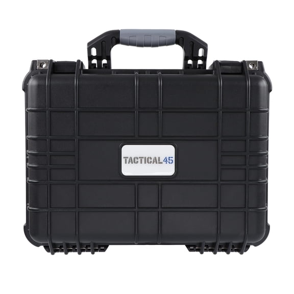 Tactical45 Waterproof Hard Case with Pluck Foam Padding - 16 x 13 x 7in