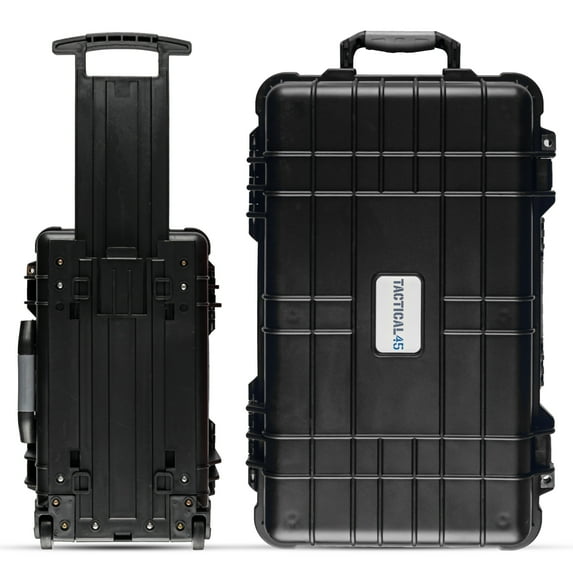 Tactical45 Waterproof Hard Case with Pluck Foam Padding - 22.4 x 14 x 9.4in