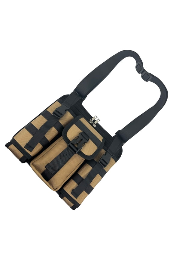 Tacticals Chest Bag Tool Storage Bag with Water Bottle Holder Sport Crossbody Bag for Travelling Climbing Camping