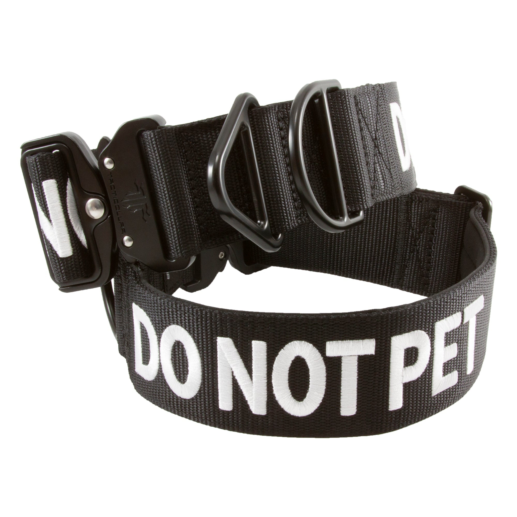 Tacticollar - DO NOT PET, 1.5 inch and 2 inch Nylon Collar for Small, Medium and Large Dogs, Neoprene Padded Inside, Communicate Your Dogs Needs to Prevent Accidents