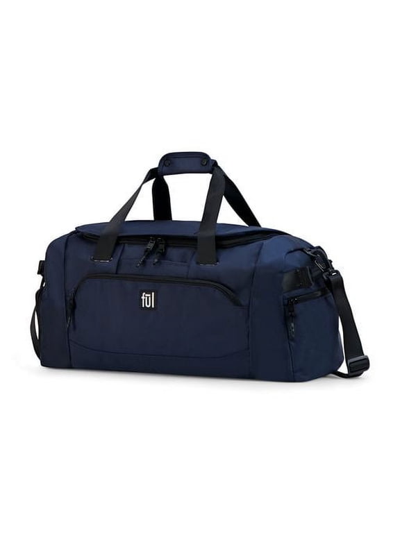 Tactics Collection 22 Inch Duffel Bag, Siege Small Carry On Travel Luggage Bag with Carry Handles and Shoulder Strap, Navy
