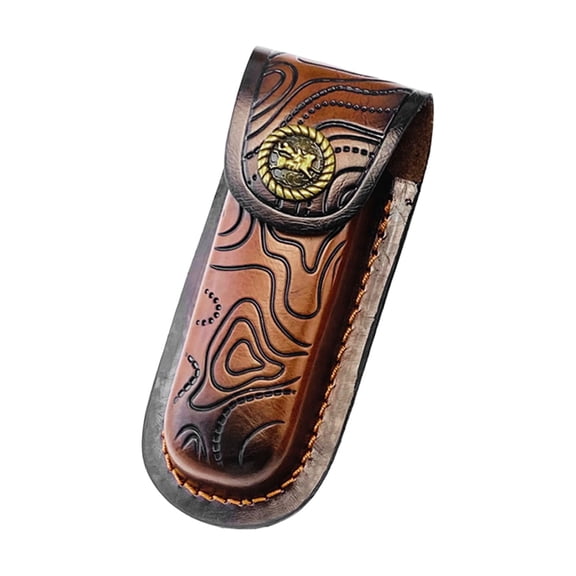 Tactics Knives Sheath Leather Construction Belt Attachment Holder Scratch Resistant Knives Cover For Camping & Hunting