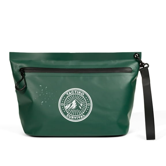 Tactiko Heavy-Duty 2L Splash Water Resistant Zipper Pouch - Organizer for Dry Bags, Travel Bags - Protection from Sand, Mud, Rain - Outdoor, Survival, Camping, Hiking, Beach Vacation Essentials