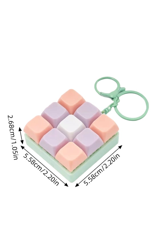 Tactile Axis Tester Keyboard Keychain Fidget Clicker Stress Reliever for Office Desk and Backpack Accessory Durable Plastic Sensory Toy for All Ages