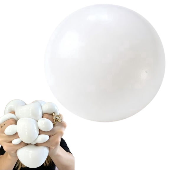 Tactile Sphere Squishy Fidget Toys for Adults Soft Desk Accessory Office Sensory Gadget with Slow Rebound Texture White 1 Pack