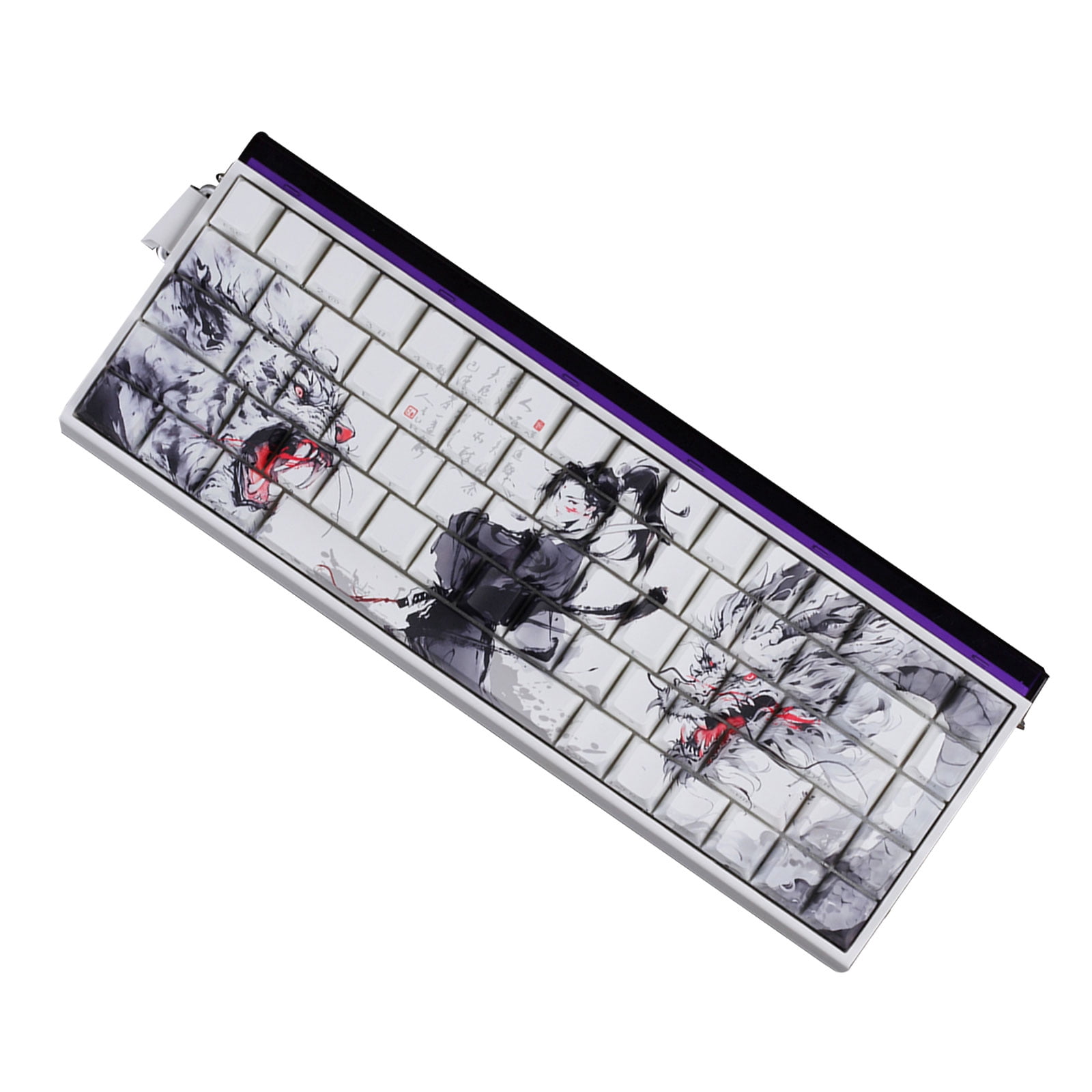 Tactiled Side Printed Keycaps Professional Dragon Theme Upgrades for Mechanical Keyboards 60% 68% Pattern