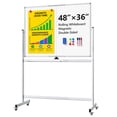 thumbnail image 1 of Tacwily 48x36 inch Rolling Whiteboard on Wheels, Magnetic Dry Erase Board with Stand, 4' x 3' Easel, 1 of 6