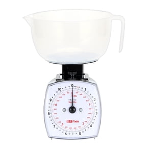 Tada 11lb Analog Food Scale Mechanical Dial Kitchen Scale, Removable Measuring Cup, Tare Function, Kitchen Friendly