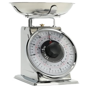 Tada 11lb Analog Food Scale Portion Control Mechanical Kitchen Scale for Weight Meat, Cooking, Baking Silver