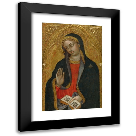 Taddeo di Bartolo 11x14 Black Modern Framed Museum Art Print Titled - The Virgin Announced