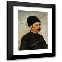 Tadeusz Ajdukiewicz 11x14 Black Modern Framed Museum Art Print Titled - Study of a Hunter (1884)