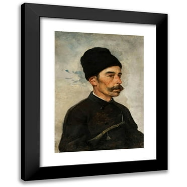 Tadeusz Ajdukiewicz 11x14 Black Modern Framed Museum Art Print Titled - Study of a Hunter (1884)
