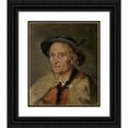 thumbnail image 1 of Tadeusz Ajdukiewicz 12x14 Black Ornate Wood Framed Double Matted Museum Art Print Titled: Portrait of a Highlander (1881), 1 of 5