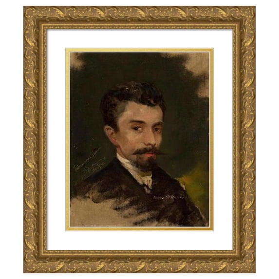 Tadeusz Ajdukiewicz 20x24 Gold Ornate Framed and Double Matted Museum Art Print Titled - Portrait of Tadeusz Rybkowski (1883)
