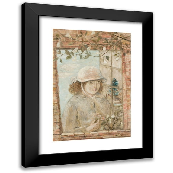 Tadeusz Makowski 11x14 Black Modern Framed Museum Art Print Titled - Flowered Window (1926)