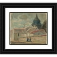thumbnail image 1 of Tadeusz Makowski 14x12 Black Ornate Wood Framed Double Matted Museum Art Print Titled: Small Village Church (Breuilpont) (1926), 1 of 5