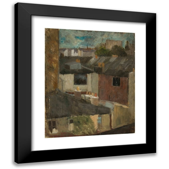 Tadeusz Makowski 15x18 Black Modern Framed Museum Art Print Titled - View Through the Window of a Workroom (1914)