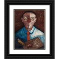 thumbnail image 1 of Tadeusz Makowski 15x18 Black Ornate Wood Framed Double Matted Museum Art Print Titled - Portrait of a Man with a Palette (Jacques Gotkowski) (1930), 1 of 5