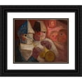 thumbnail image 1 of Tadeusz Makowski 18x15 Black Ornate Wood Framed Double Matted Museum Art Print Titled - Ball (1931), 1 of 5