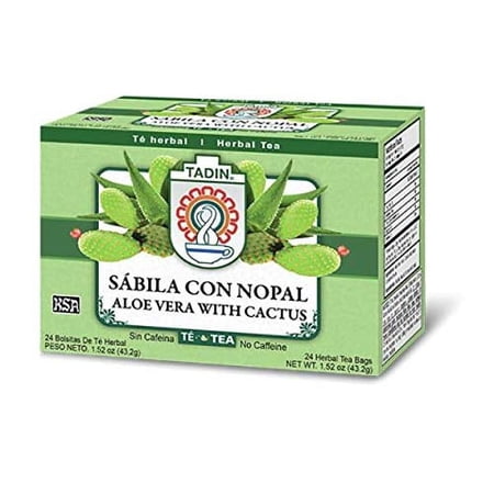 Tadin Aloe Vera with Cactus Herbal Tea Bags, 24 Ea, 3 Pack