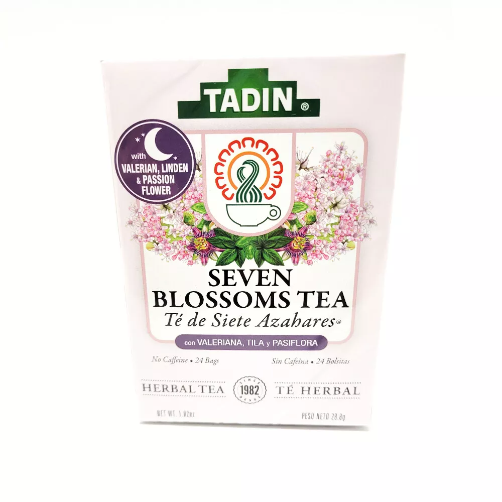 Tadin Seven Blossoms Herbal Tea Blend. Relaxation & Sleep Aid. 24 Bags. 1.01 oz
