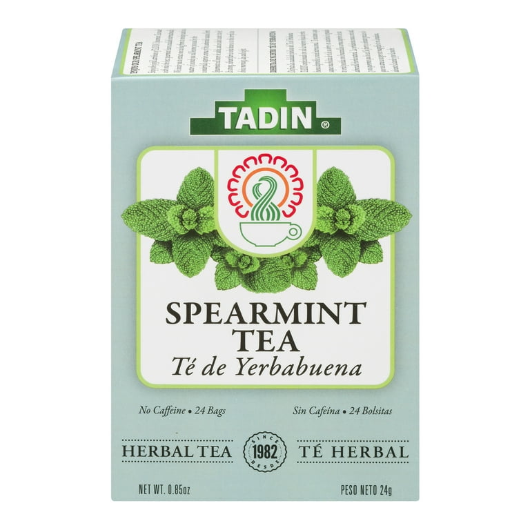 Tadin Spearmint Tea with Spearmint Leaves, Helps Relieve Stomach Pain and  Indigestion, 24 Tea Bags 