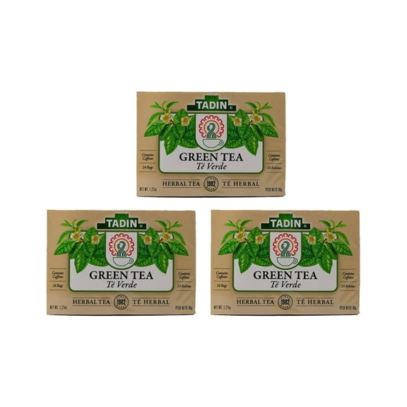 Tadin Tea Green Tea. Weight Loss Aid. Improves Brain Function. Natural Caffeine. With Antioxidants. 24 Bags. 1.27 oz. Pack of 3