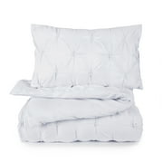 Tadpoles 2 Piece Toddler Gathered Duvet Set, White