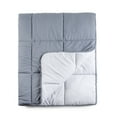 thumbnail image 1 of Tadpoles Box Quilted Comforer, Twin Size, Grey, 1 of 3