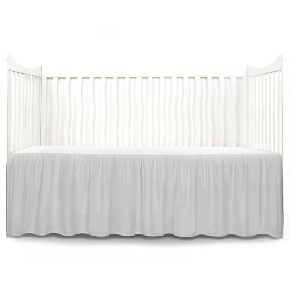 Tadpoles Dust Ruffle Crib Skirt, Grey