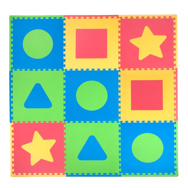 Tadpoles First Shapes Foam Play Mat Set, 9 Pieces