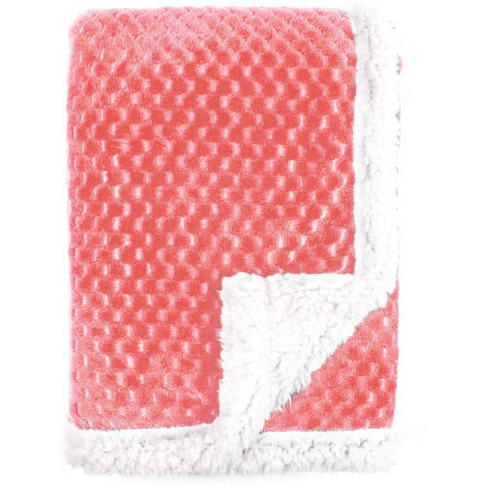 Tadpoles Popcorn Plush and Sherpa UltraSoft Baby Blanket