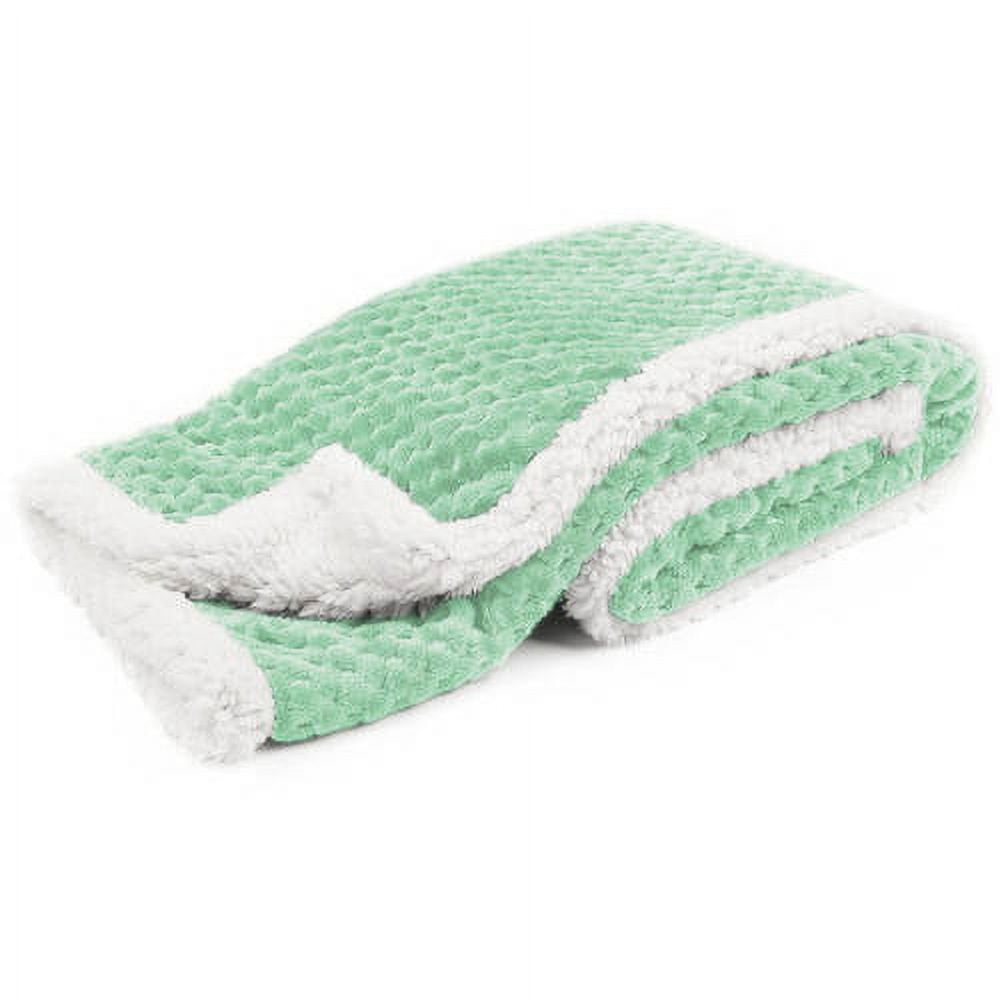 Tadpoles Popcorn Plush and Sherpa UltraSoft Baby Blanket