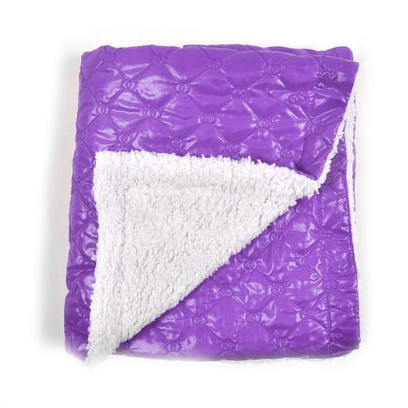 Tadpoles Quilted Nylon Puffer Blanket with Sherpa Backing