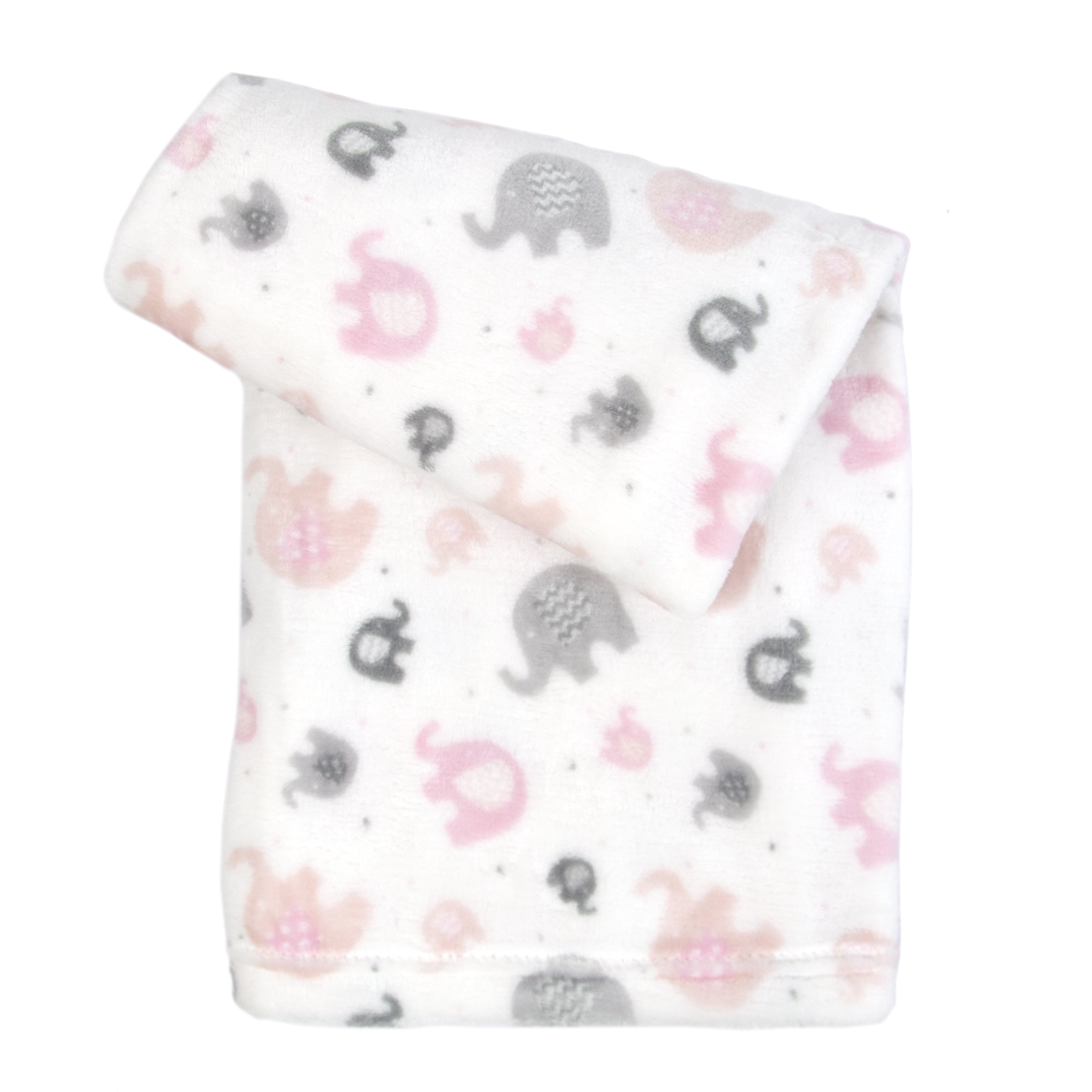Tadpoles UltraSoft Microfleece Plush Elephant Baby Blanket, 30x40