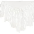 Tadpoles White Ruffled Satin Bed Skirt, Twin
