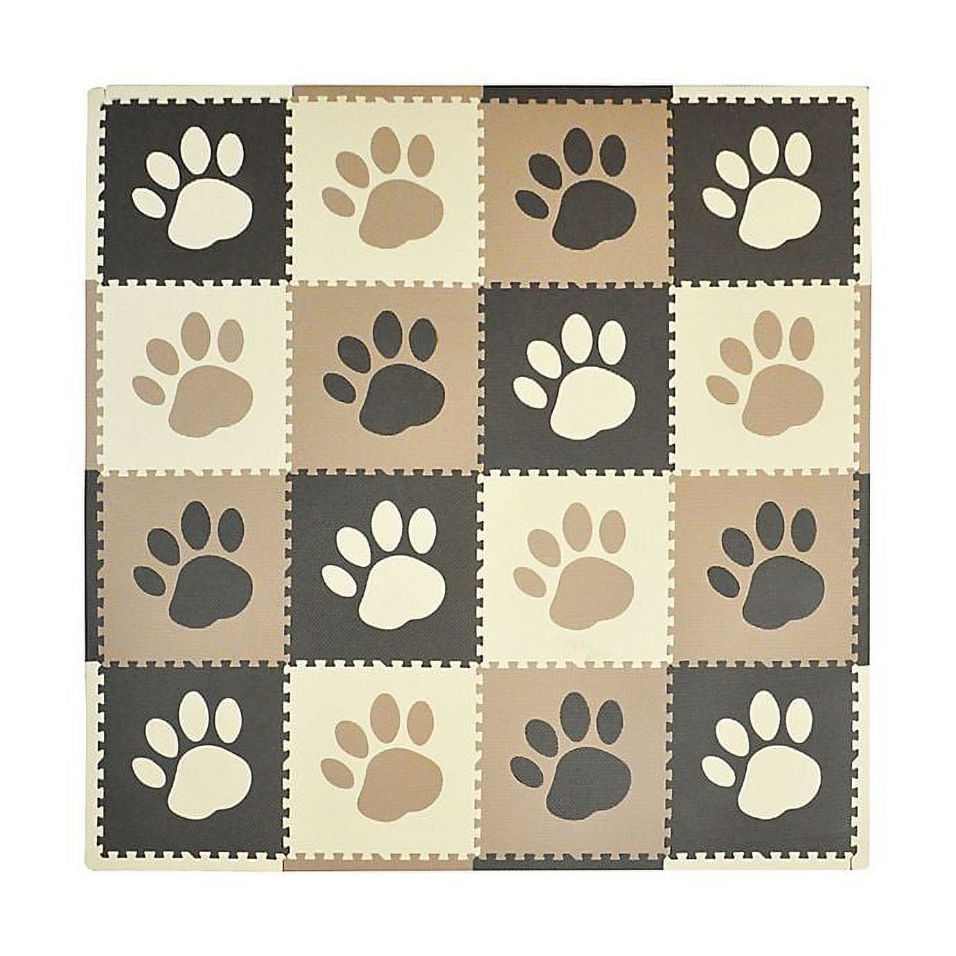 Tadpoles by Sleeping Partners Paw Print Play Mat in Taupe/Brown - image 1 of 2