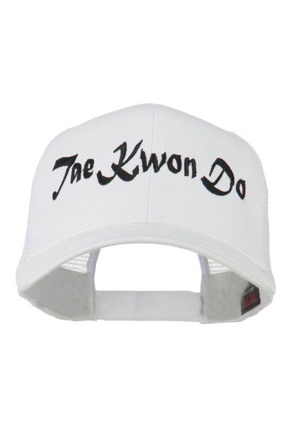 Tae Kwon Do Embroidered Trucker Cap - White OSFM