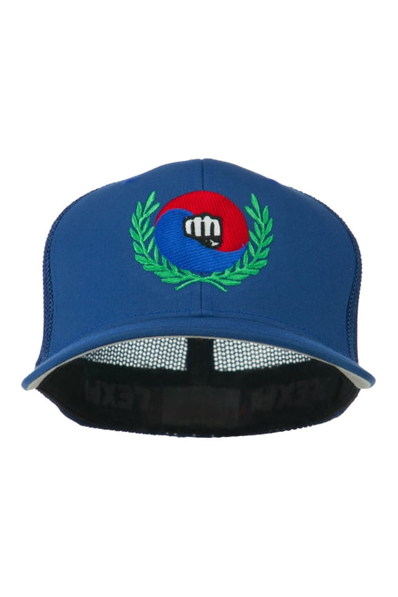 Tae Kwon Do Fist Embroidered Flexfit Cap - Royal OSFM