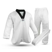 Tae Kwon Do Uniform Gi Black Trim V-Neck, Taekwondo Martial Arts Gis Set