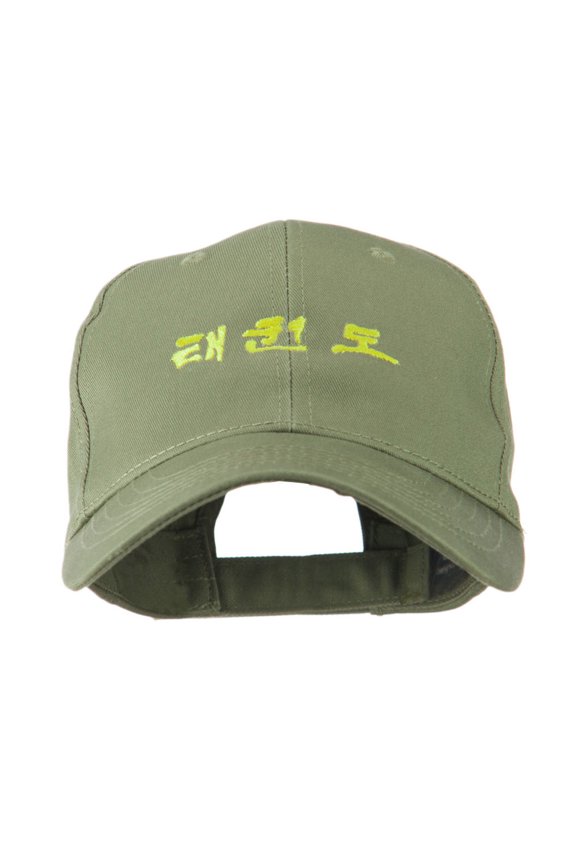 Tae Kwon Do in Korean Embroidered Cap - Olive OSFM