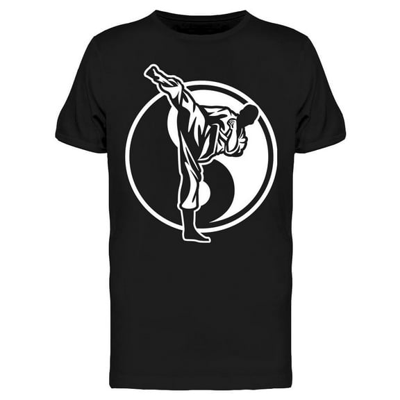 Tae Kwondo Kicking Pose T-Shirt Men -Image by Shutterstock, Male Medium