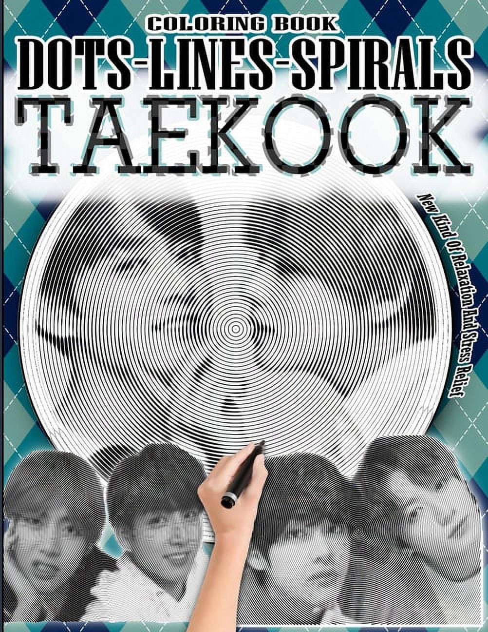Taekook Dots Lines Spirals Coloring Book: Jungkook & Taehyug Coloring ...