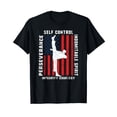 thumbnail image 1 of Taekwondo 5 Tenets Martial Arts Sports USA Flag T-Shirt, 1 of 5