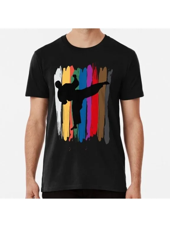 Taekwondo Belts Silhouette Made in Australia Tshirt S to 2XL