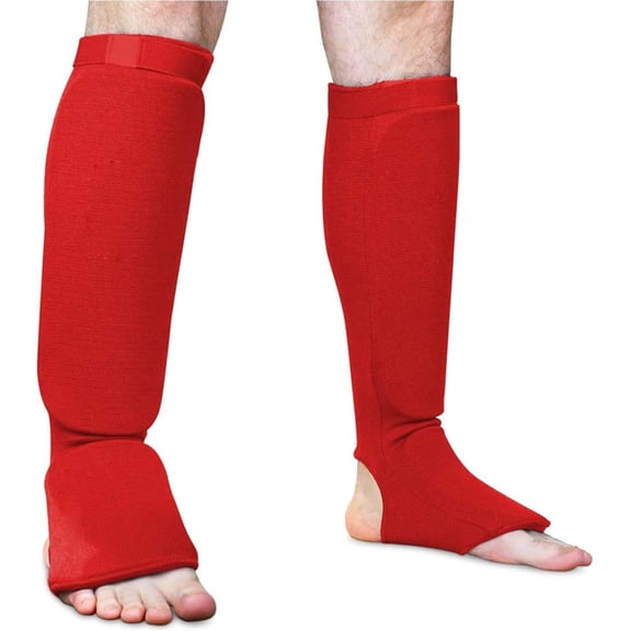 Taekwondo Cloth Calf Shin Instep Protector Guards, Boxing Martial Arts MMA Training Foot Protective Gear for Men Women Kids Sparring Muay Thi Sparring Karate Foowear