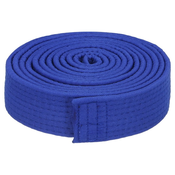 Uxcell Polyester Taekwondo Colored Ranking Belt For Practitioners Blue 1.57"x9.2'